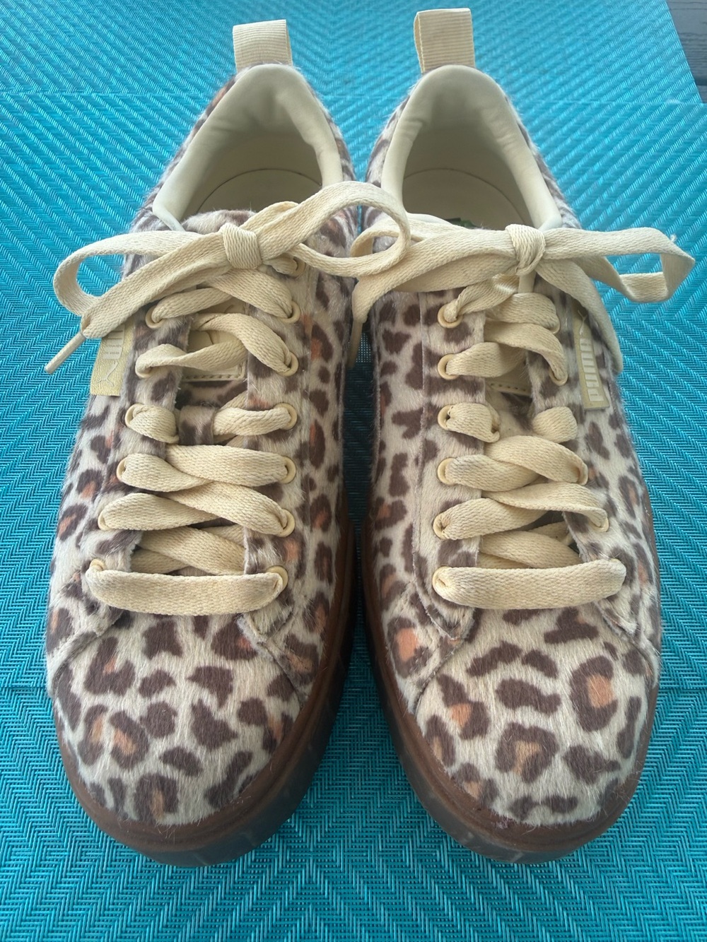 New Puma Mayze Leopard Platform Sneakers